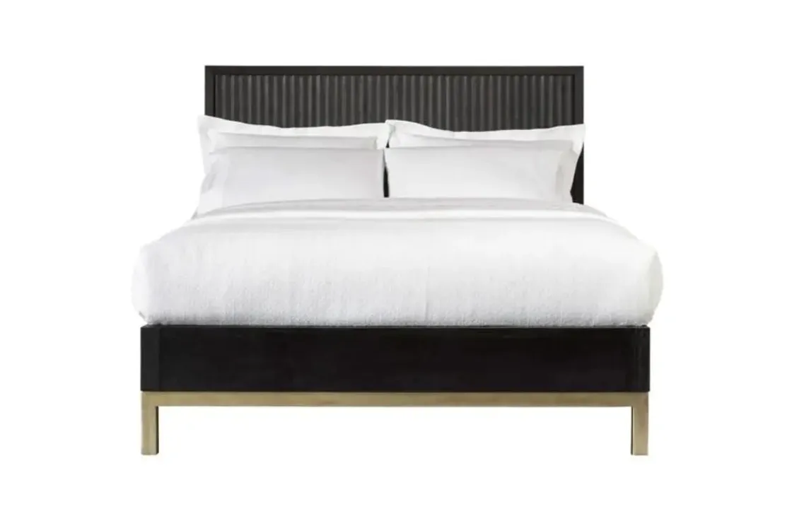 Mor Furniture Kentfield Platform Bed, Dresser, Mirror & Nightstand In Black Drifted Oak, Full