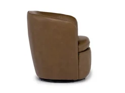 Mor Furniture Kierreys Swivel Chair In Charcoal Leather