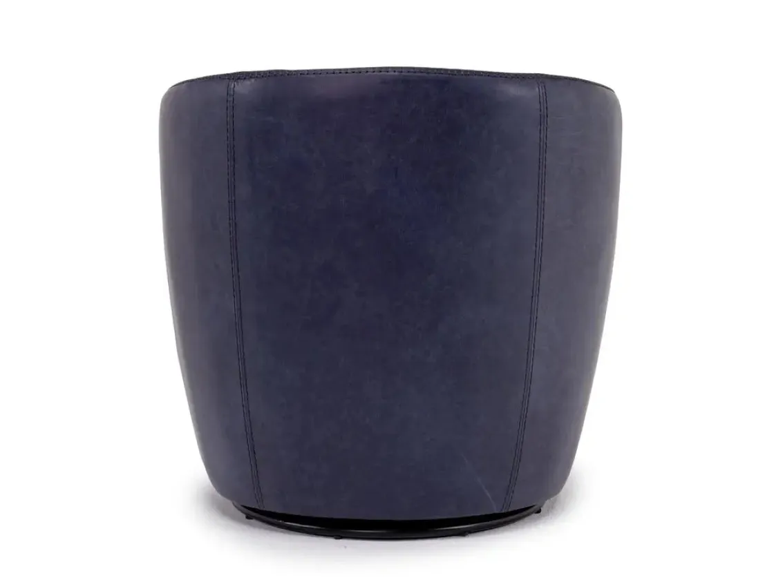 Mor Furniture Kierreys Swivel Chair In Charcoal Leather