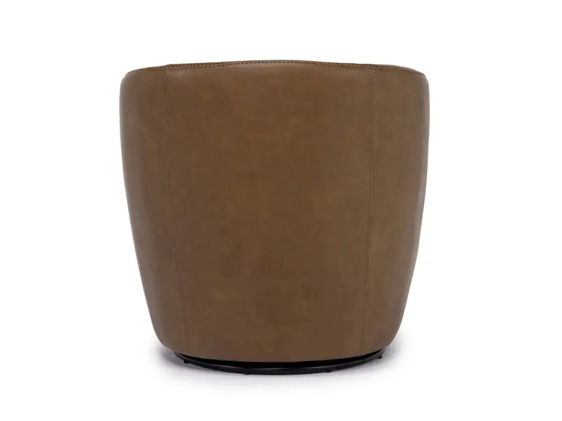 Mor Furniture Kierreys Swivel Chair In Charcoal Leather