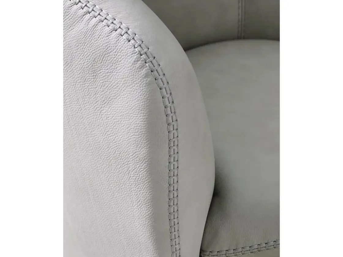 Mor Furniture Kierreys Swivel Chair In Charcoal Leather