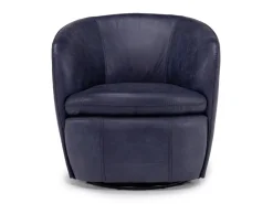 Mor Furniture Kierreys Swivel Chair In Charcoal Leather