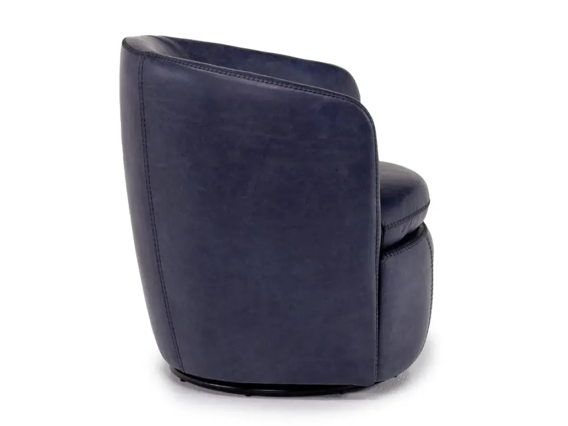 Mor Furniture Kierreys Swivel Chair In Charcoal Leather