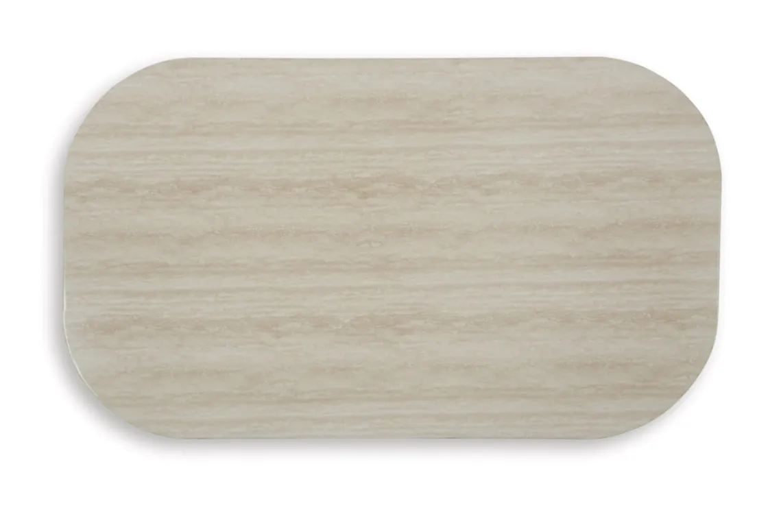 Mor Furniture Kimora Outdoor Coffee Table In Beige/Dark Brown