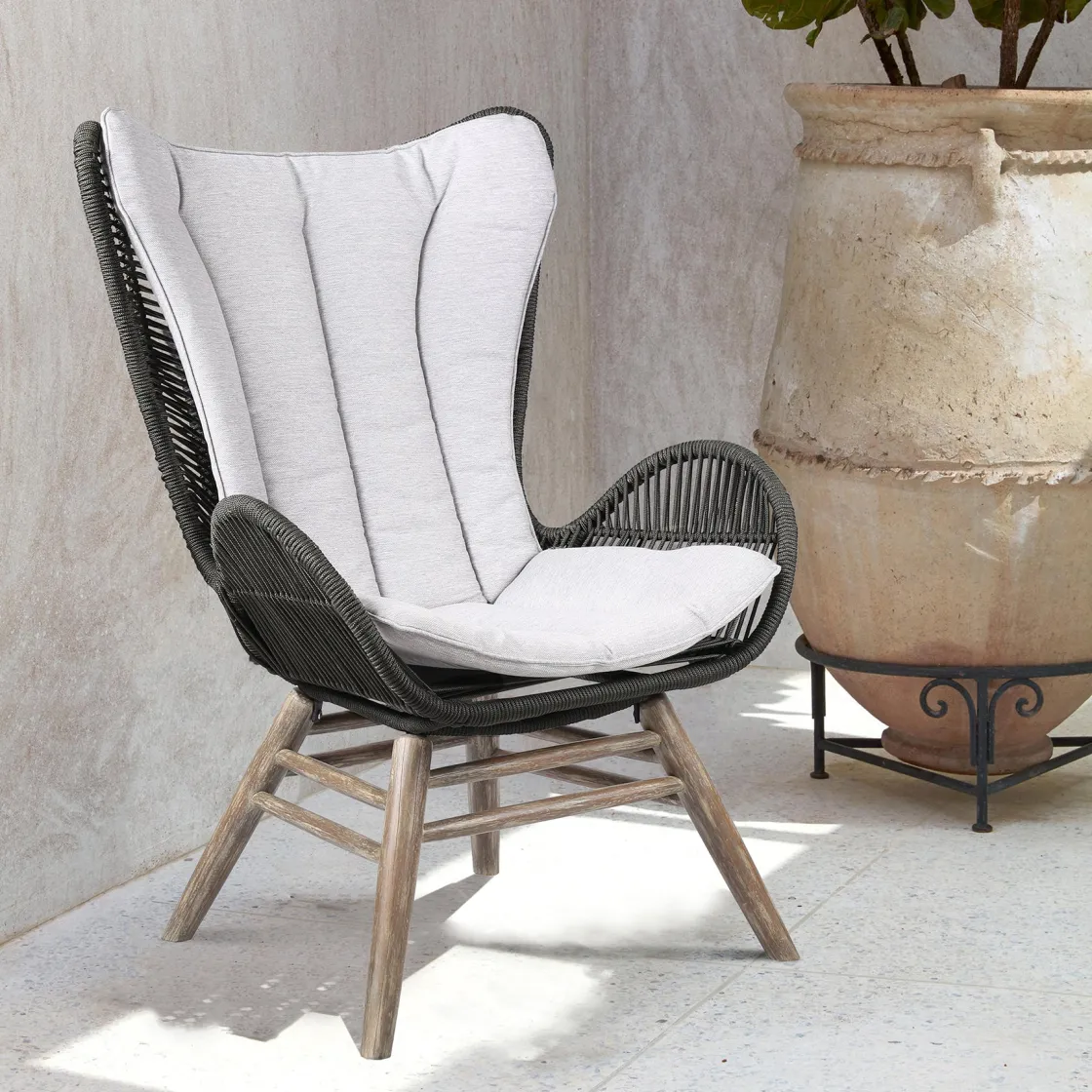 Mor Furniture King Outdoor Lounge Chair In Charcoal