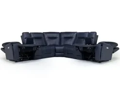 Mor Furniture Kingston 7 Piece Sectional W/ Usb In Canyon Ocean