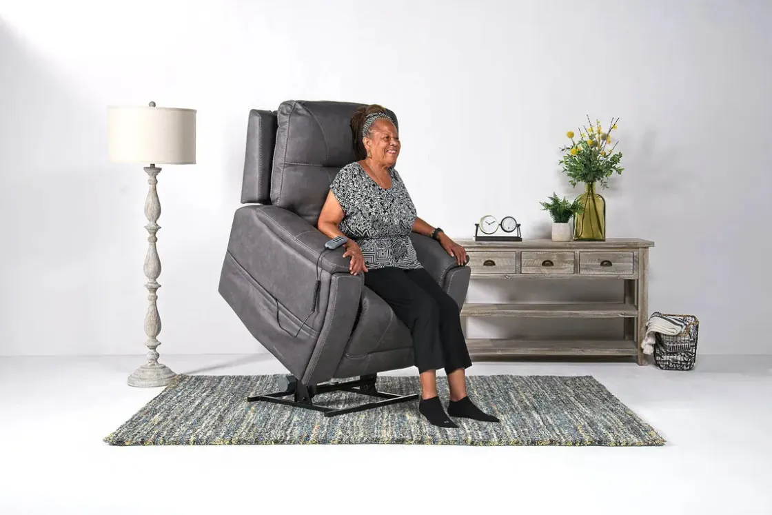 Mor Furniture Kingston 2 Power Lift Chair In Canyon Steel