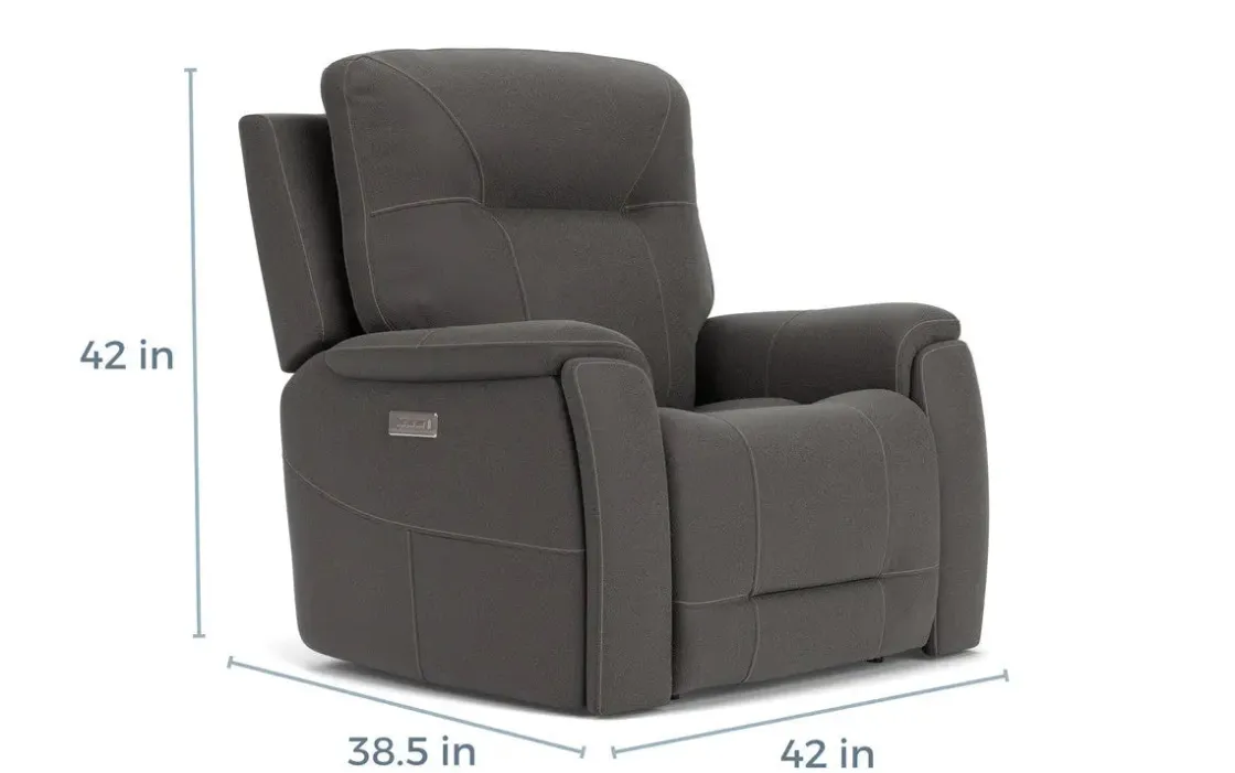 Mor Furniture Kingston 3 Power Recliner In Canyon Ocean