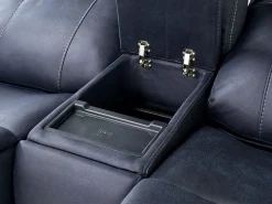 Mor Furniture Kingston 3 Power Sofa & Console Loveseat In Ocean Blue