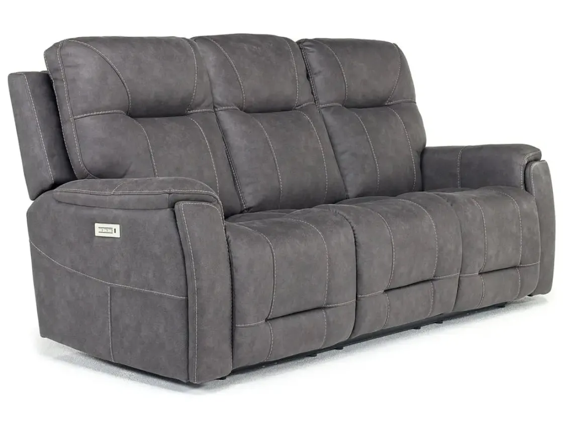 Mor Furniture Kingston 3 Power Sofa & Console Loveseat In Ocean Blue