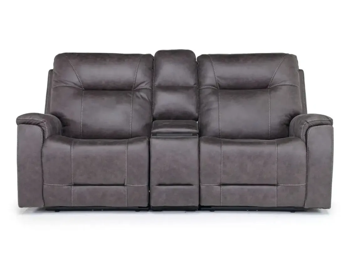 Mor Furniture Kingston 3 Power Theater Console Loveseat W/ Immersive Sound In Canyon Ocean
