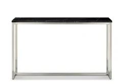 Mor Furniture Kira Sofa Table In Black/Brushed Nickel