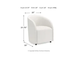 Mor Furniture Korestone Desk Chair In White