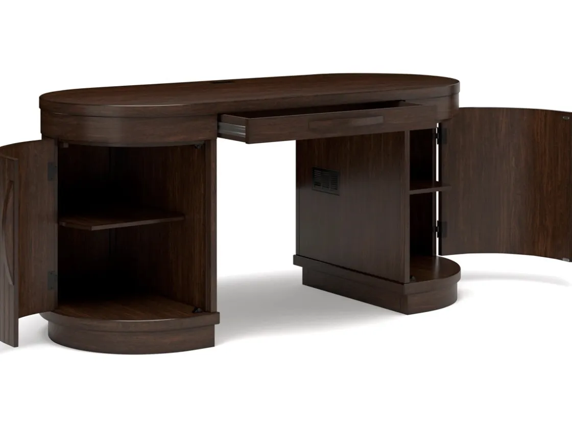 Mor Furniture Korestone Office Desk In Warm Brown