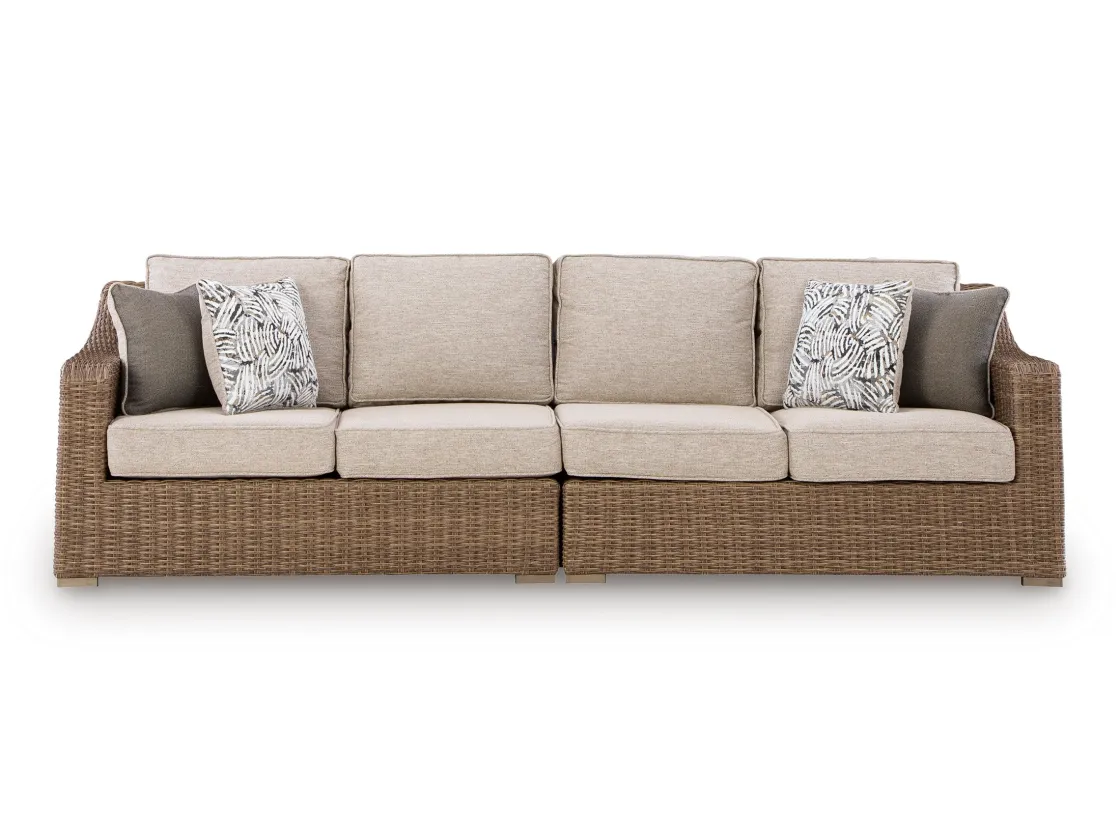 Mor Furniture Laguna Heights Outdoor 2 Piece Sectional In Beige
