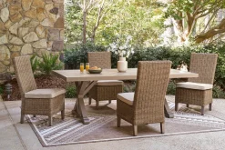Mor Furniture Laguna Heights Outdoor Dining Table & 4 Chairs In Beige