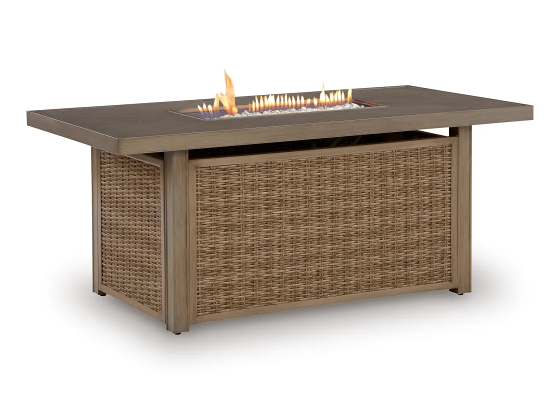 Mor Furniture Laguna Heights Outdoor Firepit In Beige