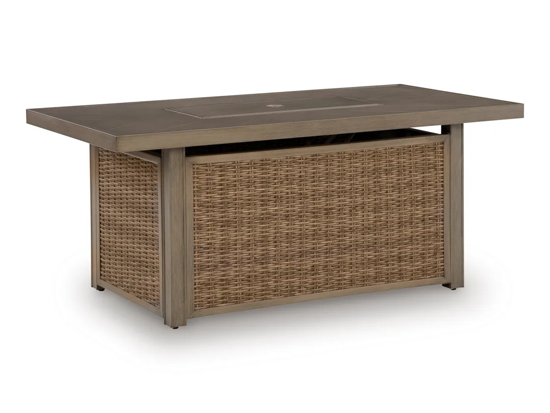 Mor Furniture Laguna Heights Outdoor Firepit In Beige