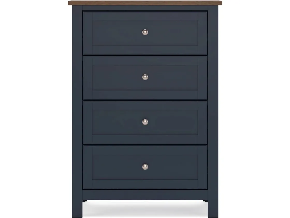 Mor Furniture Landocken Chest In Brown/Blue