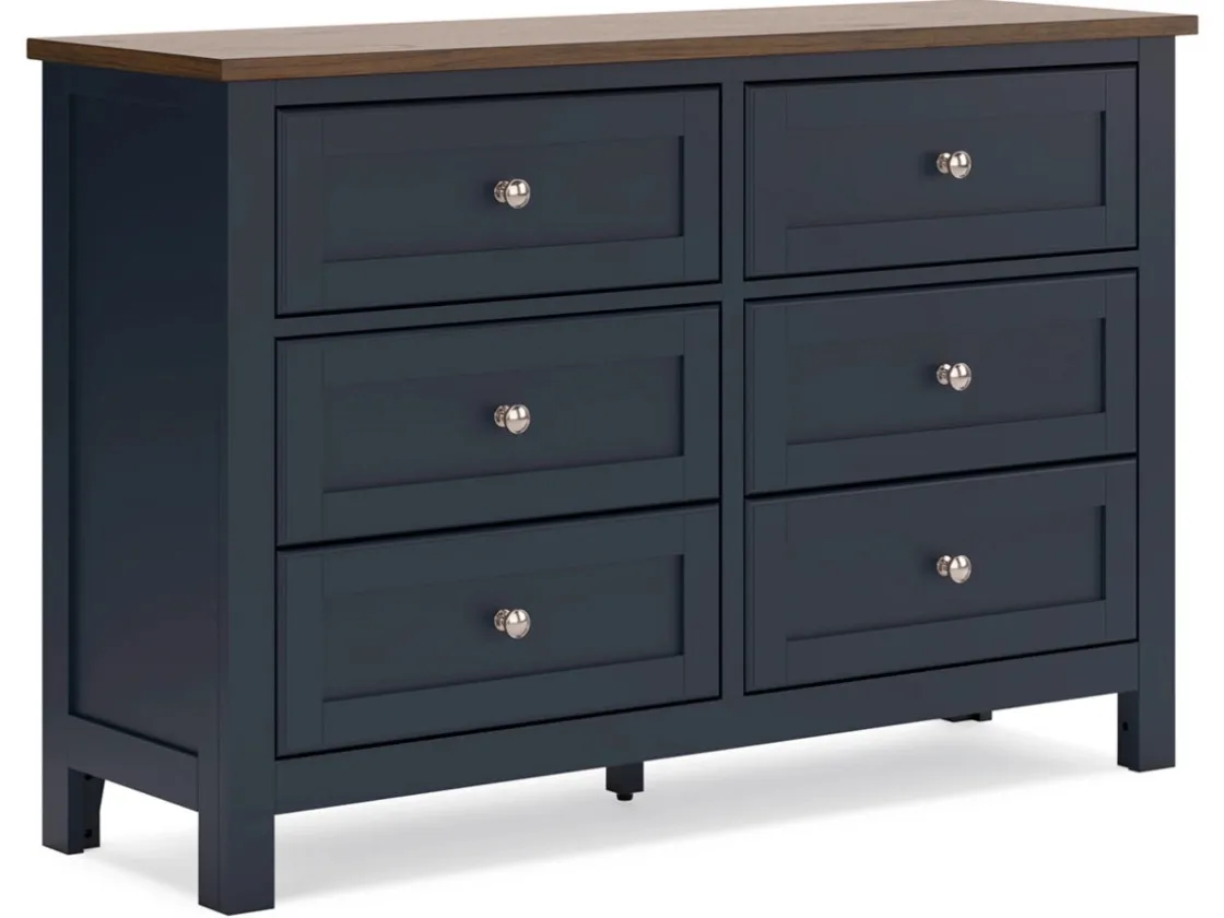 Mor Furniture Landocken Dresser In Brown/Blue
