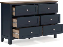Mor Furniture Landocken Dresser In Brown/Blue