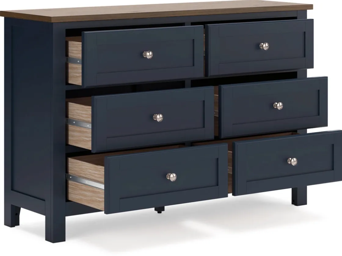 Mor Furniture Landocken Dresser In Brown/Blue