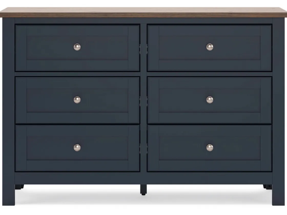 Mor Furniture Landocken Dresser In Brown/Blue