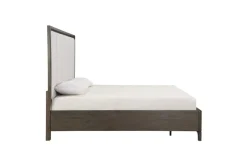 Mor Furniture Landon Upholstered Panel Bed In Walnut, Queen