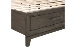 Mor Furniture Landon Upholstered Panel Bed In Walnut, Queen