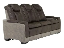 Mor Furniture Lantana 2 Power Sofa In Rocky Gray/Brown