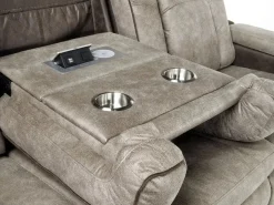 Mor Furniture Lantana 2 Power Sofa In Rocky Gray/Brown