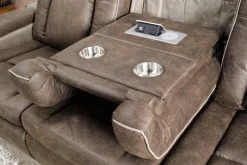 Mor Furniture Lantana 2 Power Sofa In Rocky Gray/Brown