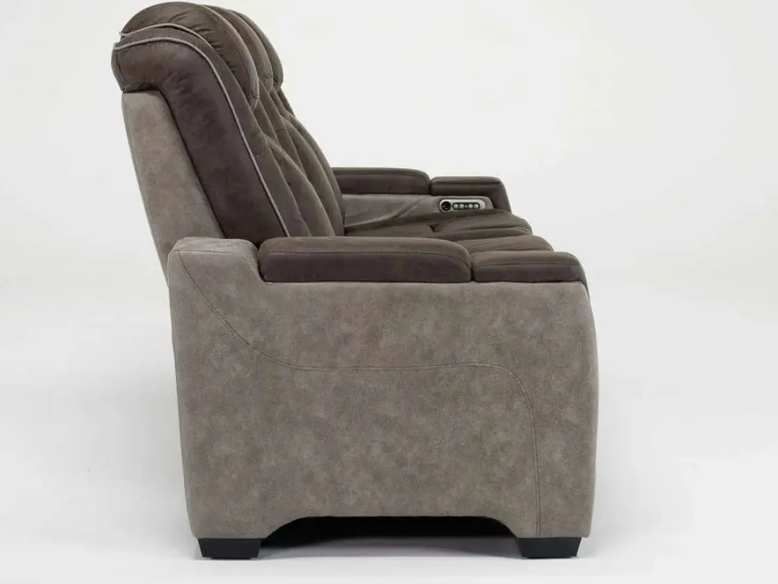 Mor Furniture Lantana 2 Power Sofa In Rocky Gray/Brown
