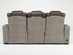 Mor Furniture Lantana 2 Power Sofa In Rocky Gray/Brown