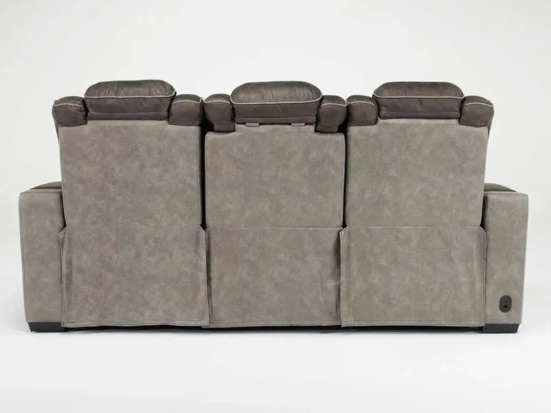 Mor Furniture Lantana 2 Power Sofa In Rocky Gray/Brown