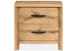 Mor Furniture Laramie Panel Bed, Dresser, Mirror & 2 Drawer Nightstand In Honey Wheat, Queen