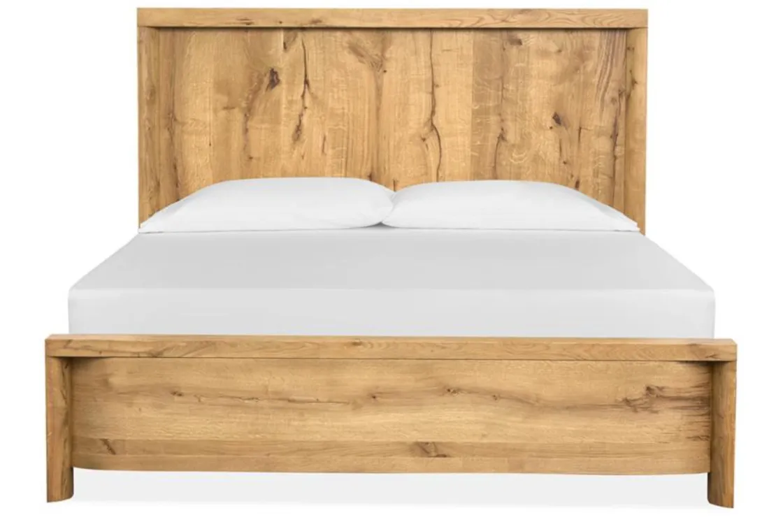 Mor Furniture Laramie Panel Bed In Honey Wheat, Queen