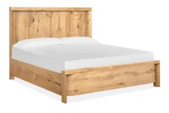 Mor Furniture Laramie Panel Bed In Honey Wheat, Queen