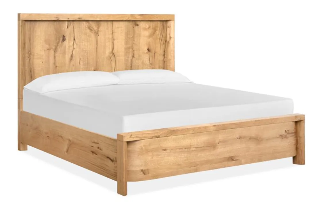Mor Furniture Laramie Panel Bed In Honey Wheat, Queen