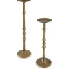Mor Furniture Larwick Candleholders In Antiqued Brass Finish, Set Of 2