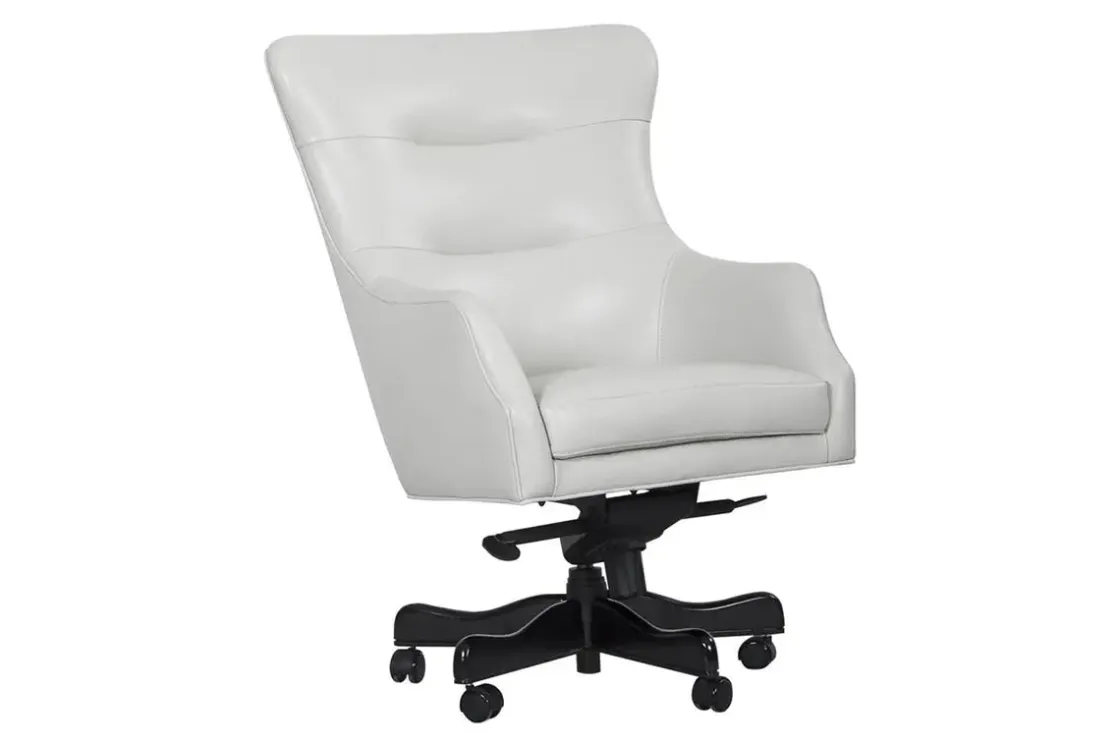 Mor Furniture Leather Office Desk Chair In Alabaster