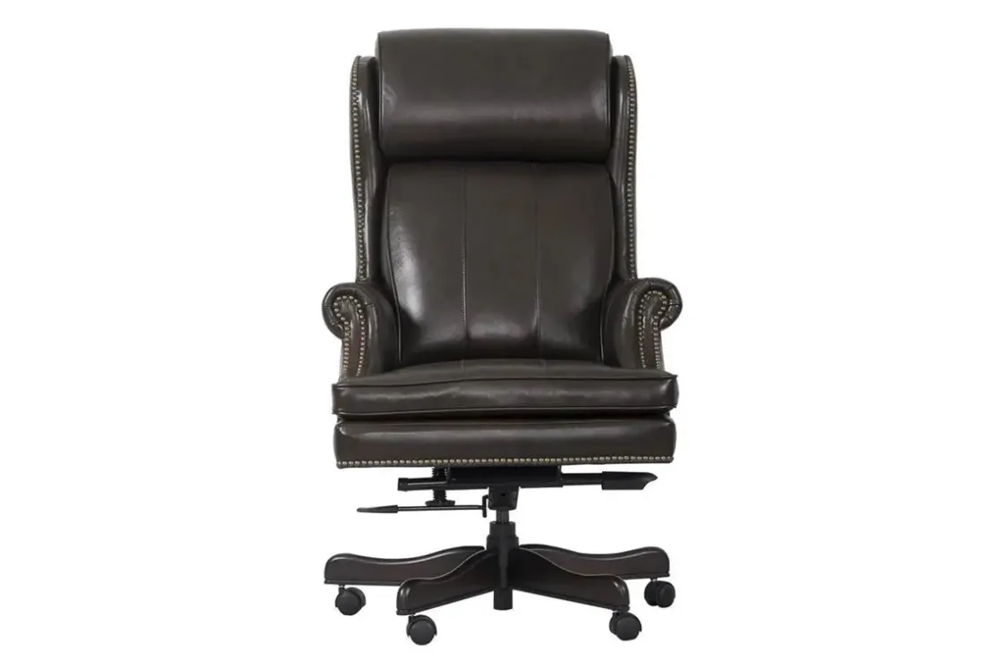 Mor Furniture Leather Office Desk Chair In Alabaster