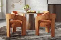 Mor Furniture Leslie Side Chair In Rust