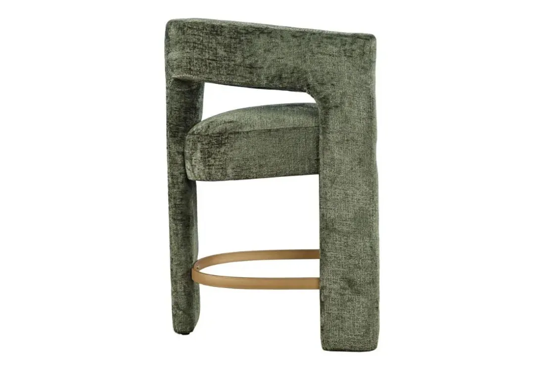 Mor Furniture Leslie Upholstered Counter Height Stool In Rust