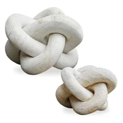 Mor Furniture Limestone Link Sculpture, Set Of 2