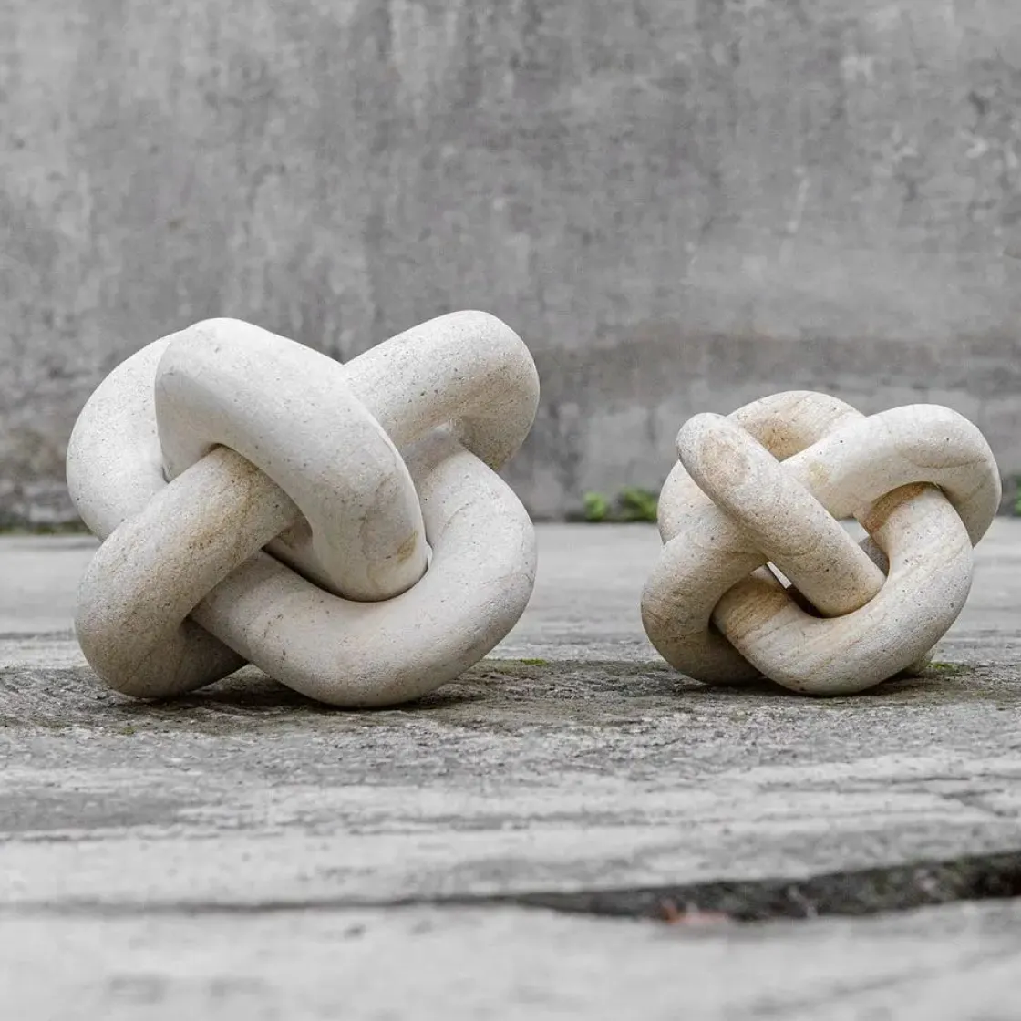 Mor Furniture Limestone Link Sculpture, Set Of 2