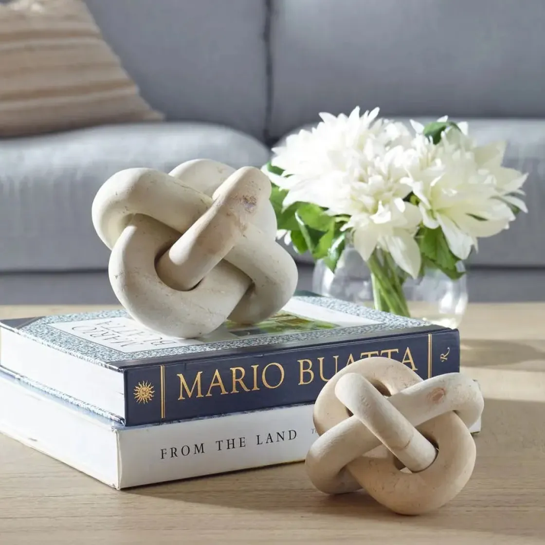 Mor Furniture Limestone Link Sculpture, Set Of 2