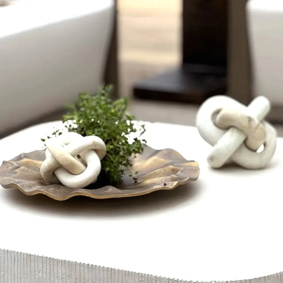 Mor Furniture Limestone Link Sculpture, Set Of 2