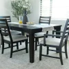 Mor Furniture Lincoln Dining Table, 2 Side Chairs & 2 Arm Chairs In Dark Espresso
