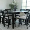 Mor Furniture Lincoln Square Counter Height Dining Table & 6 Stools In Dark Espresso